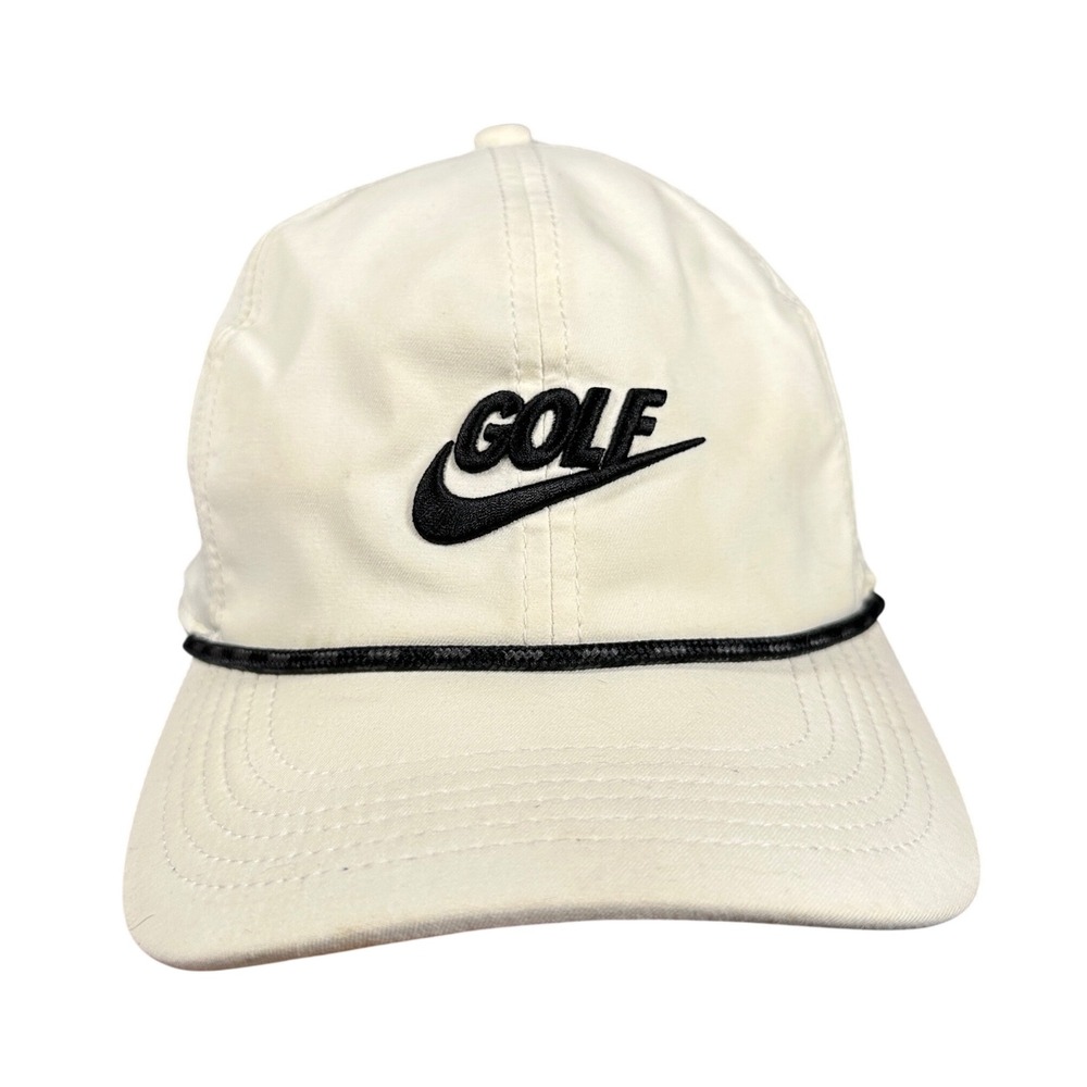 Nikeโ Golf Hat Classic99 Dri-FIT Rope Sail White Adjustable Strapback Cap OSFA